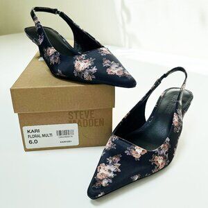 NIB, Steven Madden Kari Floral Slingback Pumps
